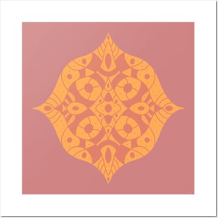 Symmetrical flower pattern Posters and Art